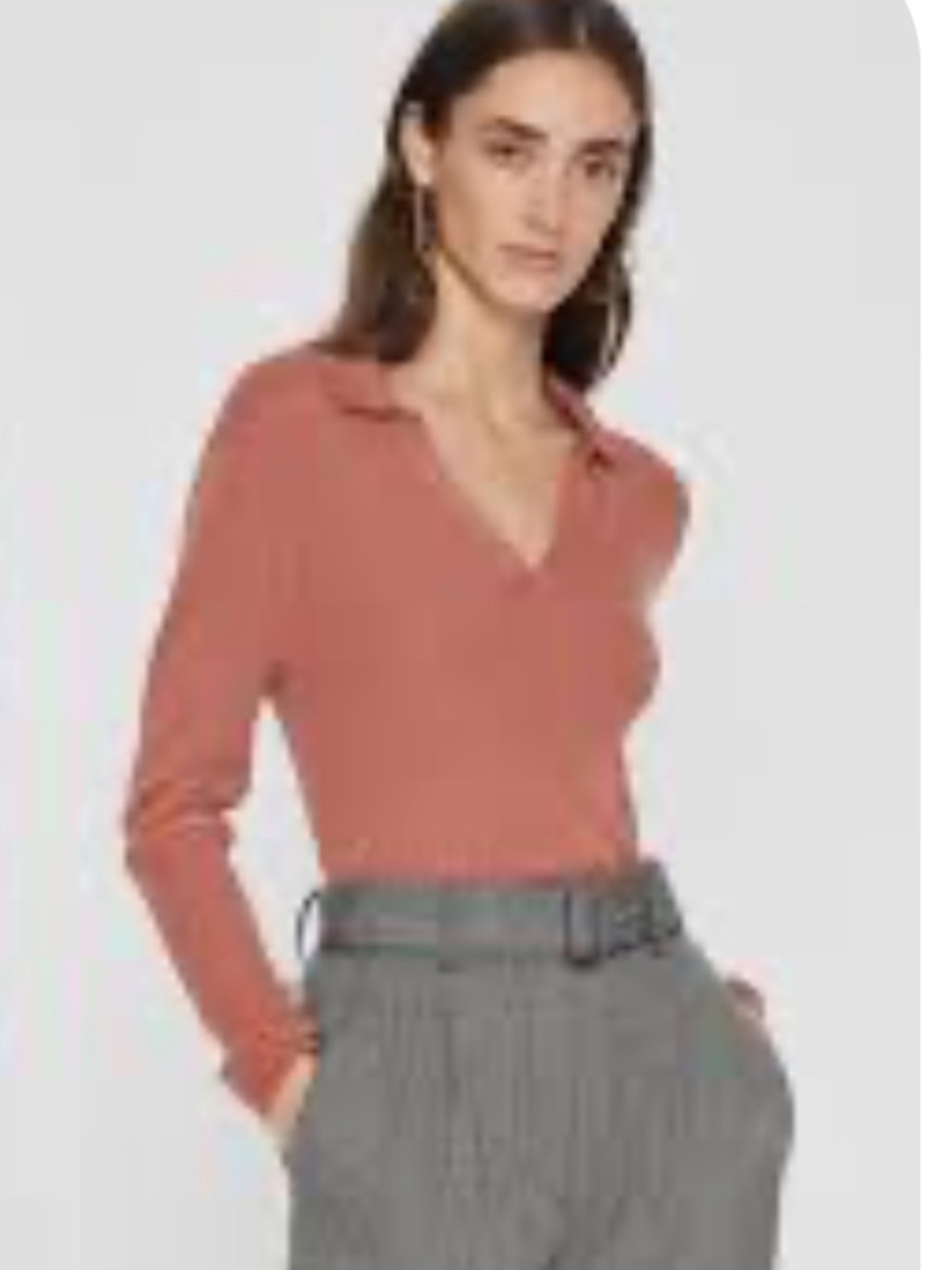 Club Monaco Johnny Collar Ribbed Knit Sweater
